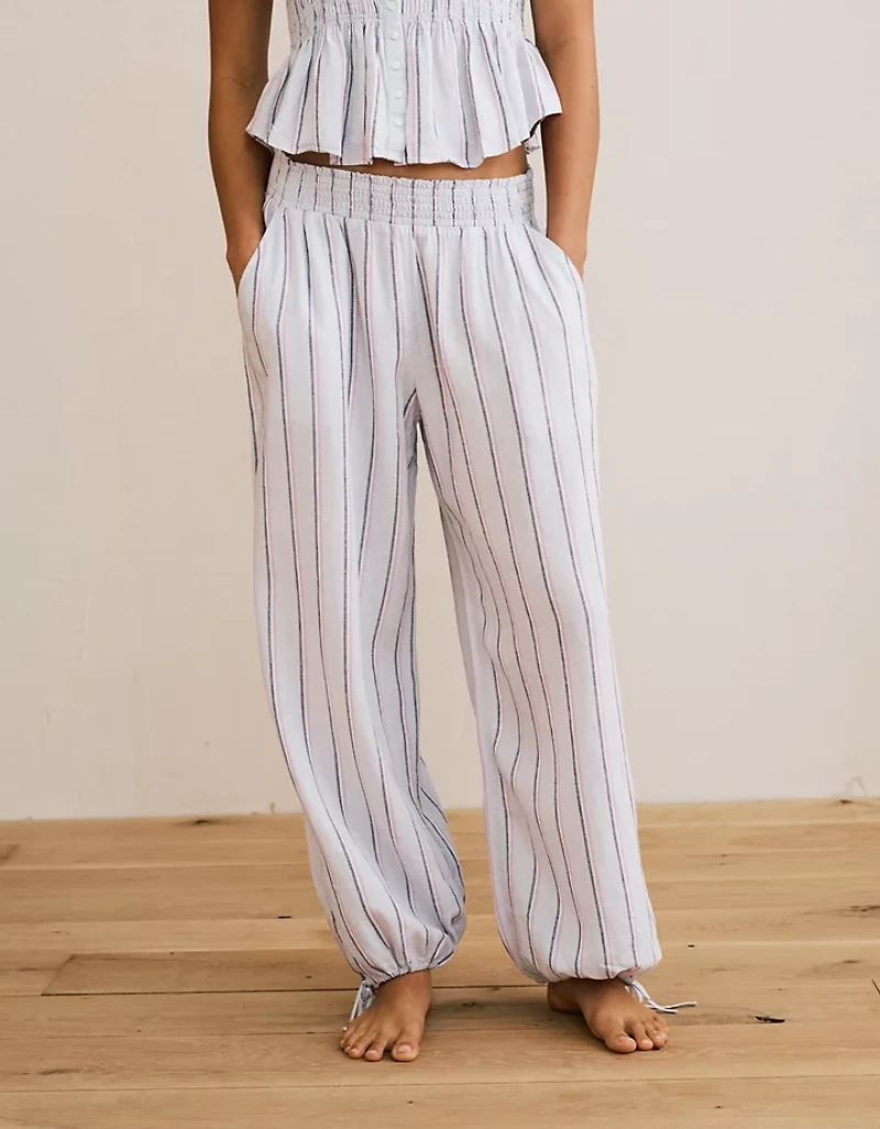 AE Low-Rise Linen-Blend Jogger