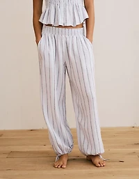 AE Low-Rise Linen-Blend Jogger