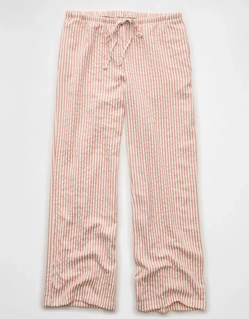 AE Seersucker Wide Leg Easy Pant