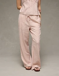 AE Seersucker Wide Leg Easy Pant