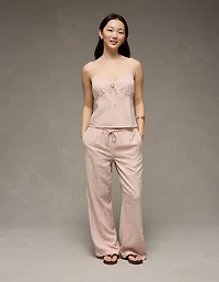 AE Seersucker Wide Leg Easy Pant