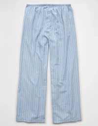 Pantalon décontracté à jambe large en crépon de coton AE