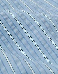 Pantalon décontracté à jambe large en crépon de coton AE