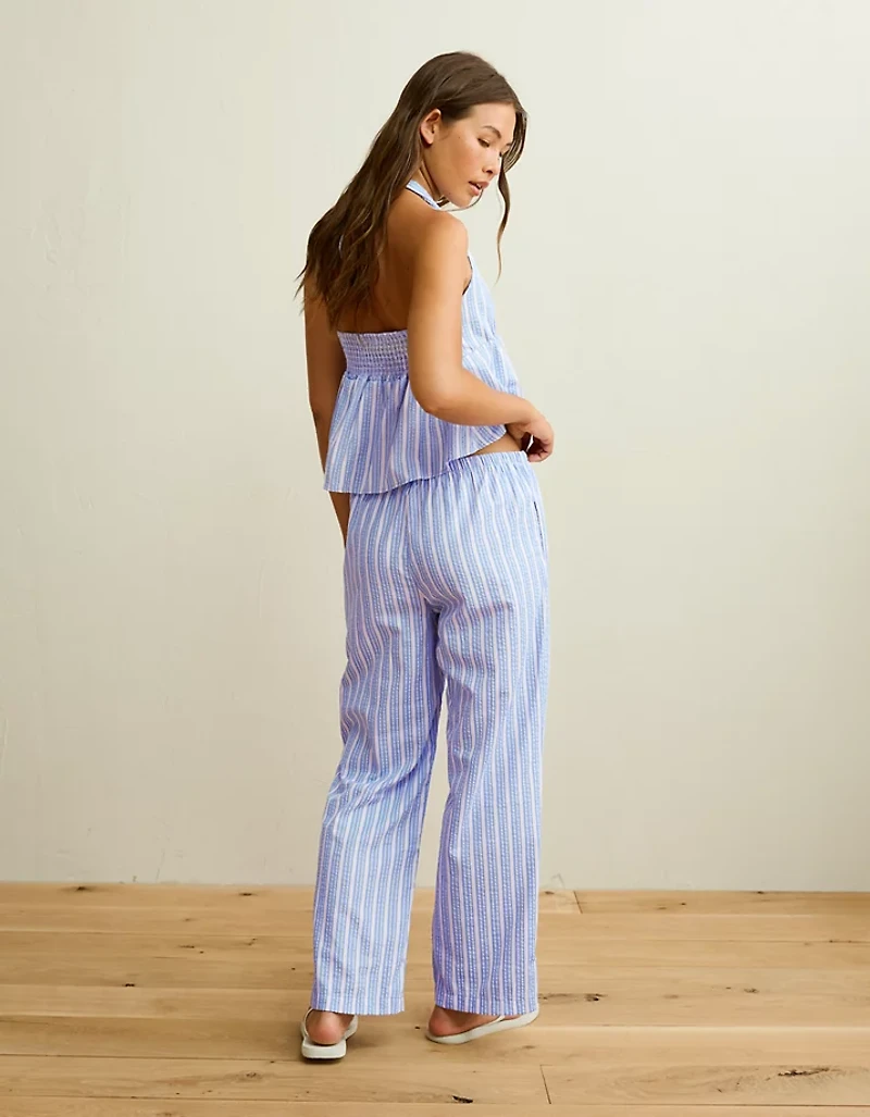 AE Seersucker Wide Leg Easy Pant