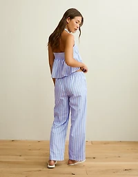 AE Seersucker Wide Leg Easy Pant