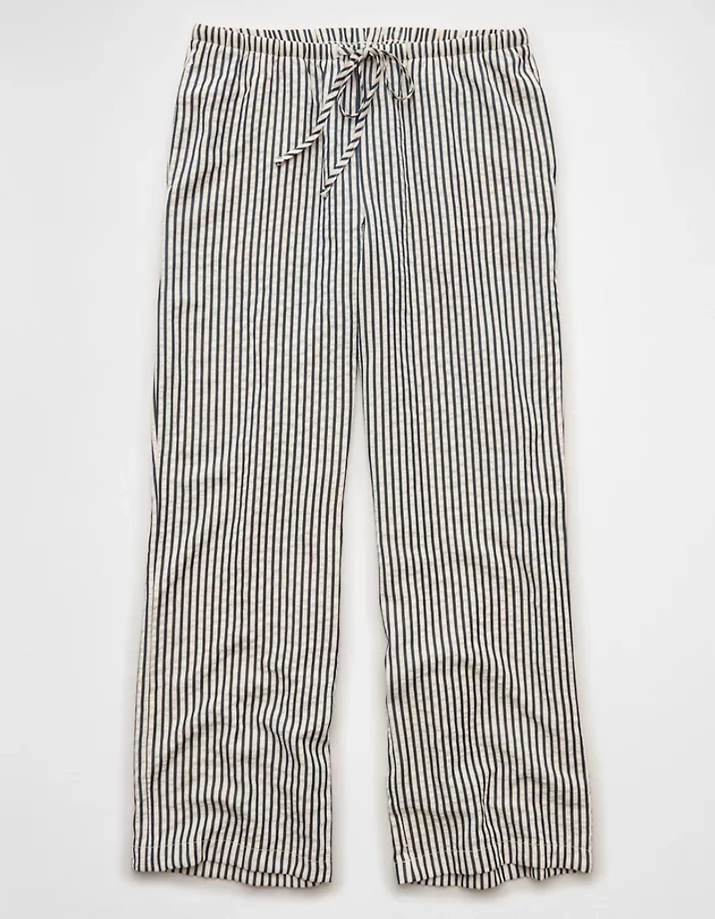 AE Seersucker Wide Leg Easy Pant
