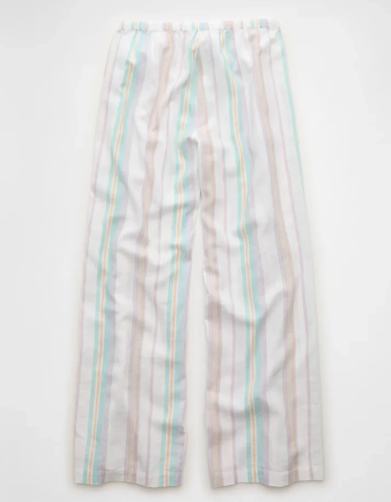 AE Pride Mid-Rise Linen-Blend Wide-Leg Pant