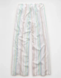 AE Pride Mid-Rise Linen-Blend Wide-Leg Pant