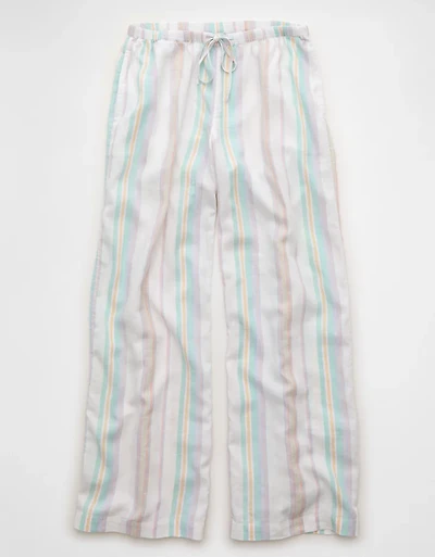 AE Pride Mid-Rise Linen-Blend Wide-Leg Pant