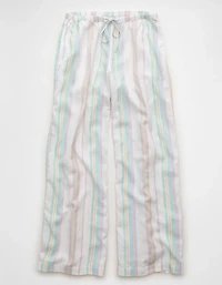 AE Pride Mid-Rise Linen-Blend Wide-Leg Pant