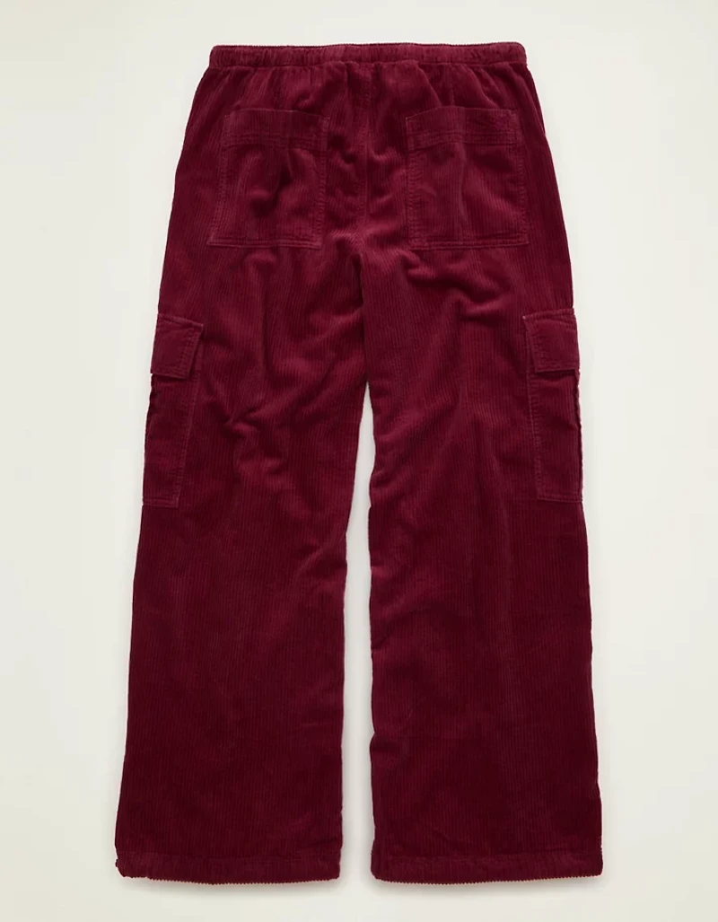 Pantalon cargo taille basse en velours côtelé AE