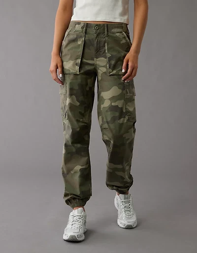 Pantalon de jogging cargo ample à taille haute extensible AE