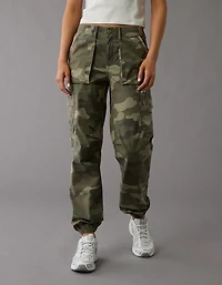 Pantalon de jogging cargo ample à taille haute extensible AE