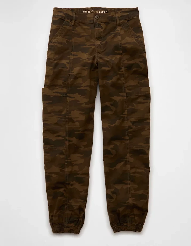 Pantalon de jogging cargo ample à taille haute extensible AE