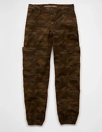Pantalon de jogging cargo ample à taille haute extensible AE