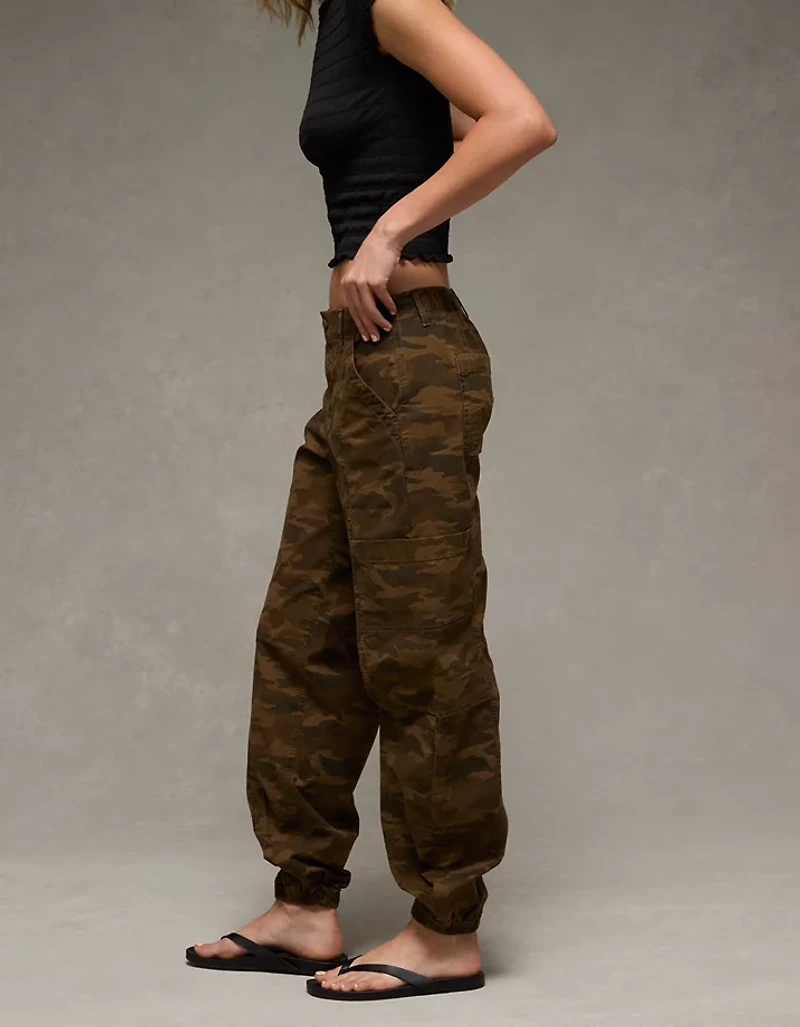 Pantalon de jogging cargo ample à taille haute extensible AE