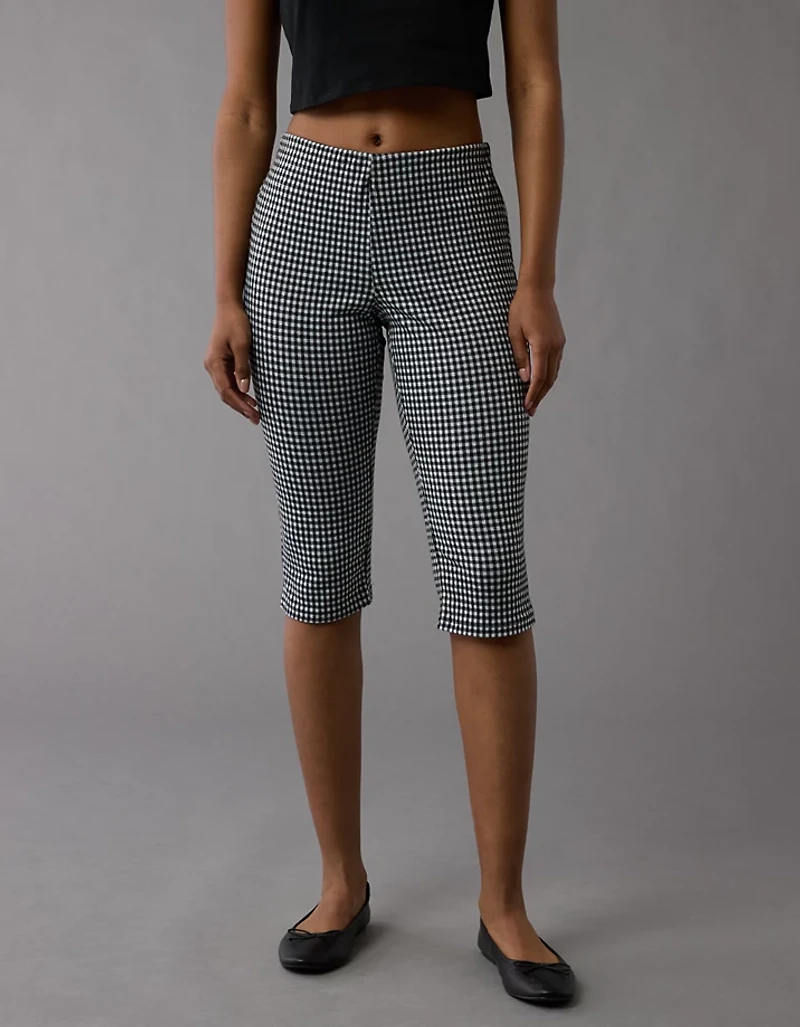 AE Stretch Low-Rise Gingham Capri Pant