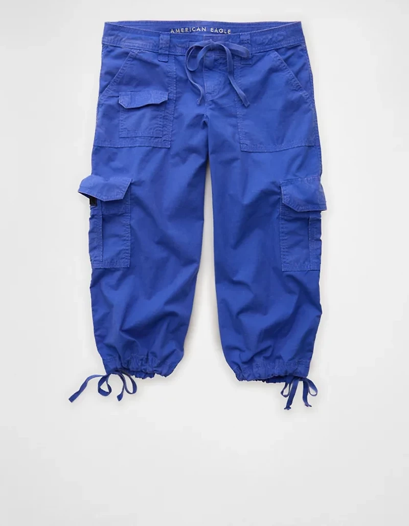 Pantalon capri ample à taille très basse AE