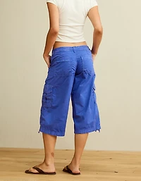 Pantalon capri ample à taille très basse AE