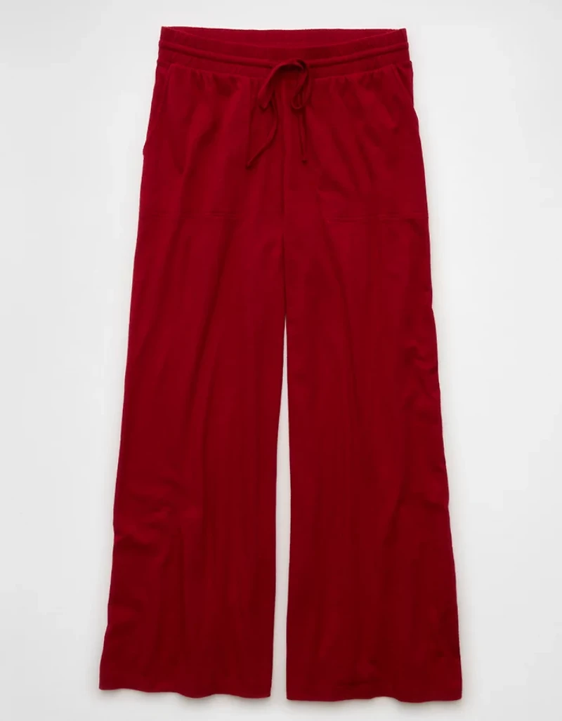 Pantalon à taille haute en tricot Vive le soleil AE