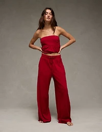 Pantalon à taille haute en tricot Vive le soleil AE