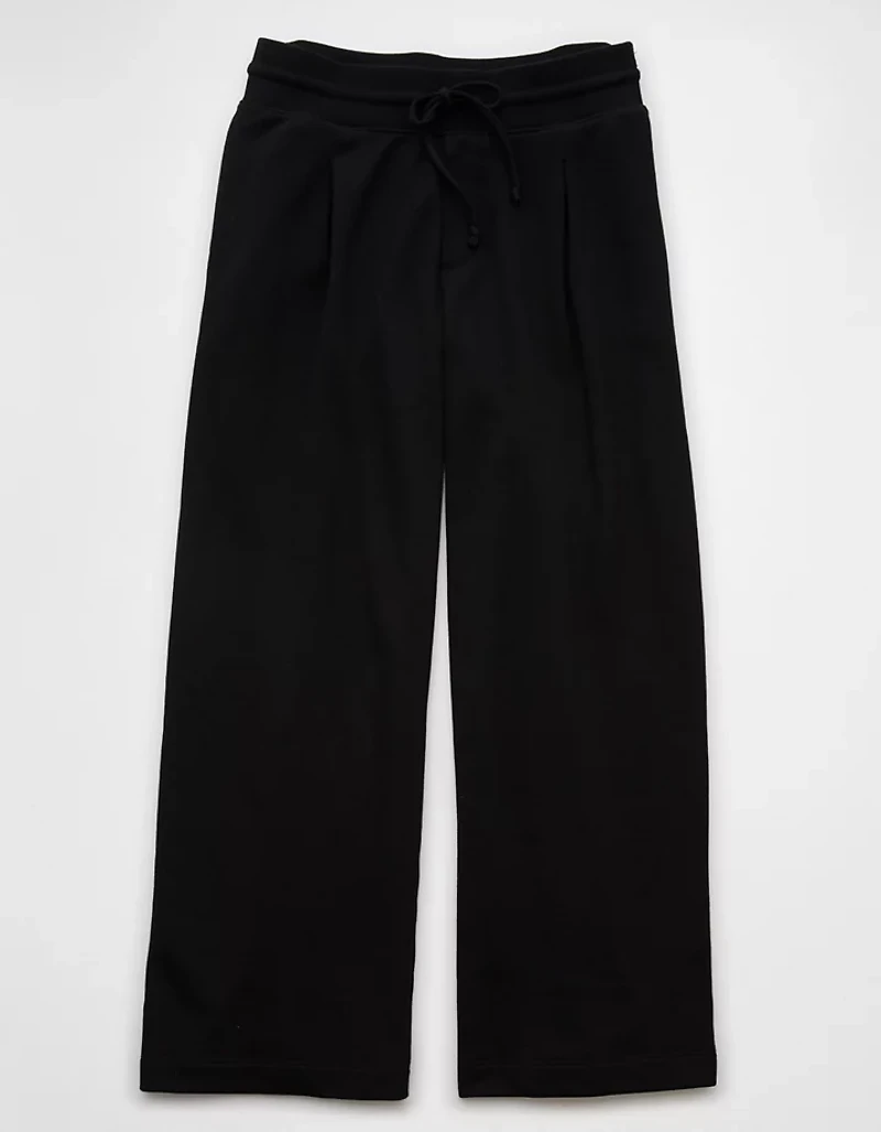 AE Fleece Wide-Leg Sweatpant Trouser
