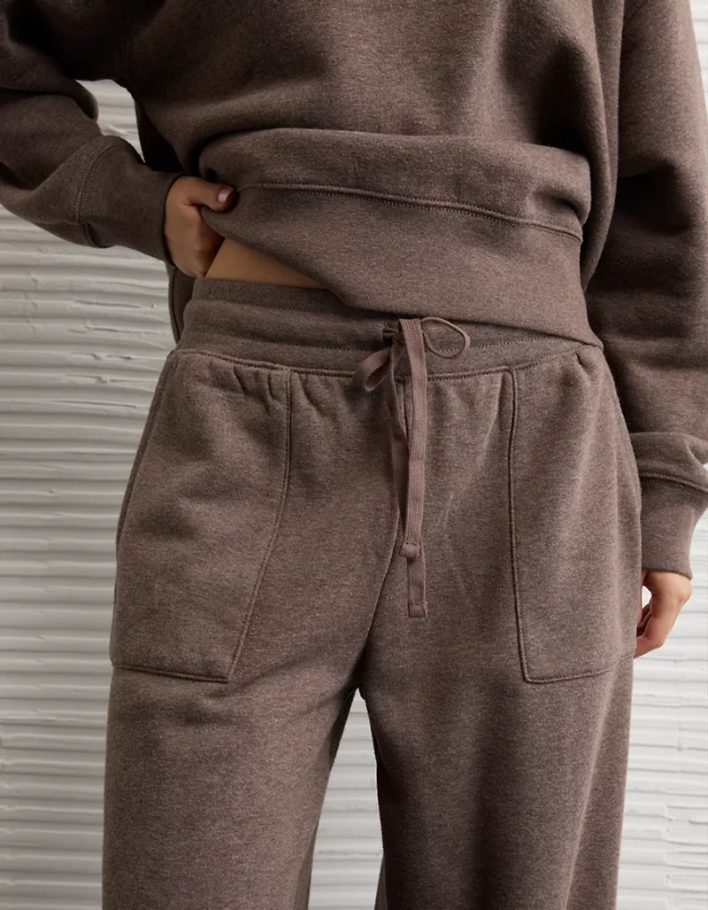 Pantalon en molleton à jambe large luxe de tous les jours AE