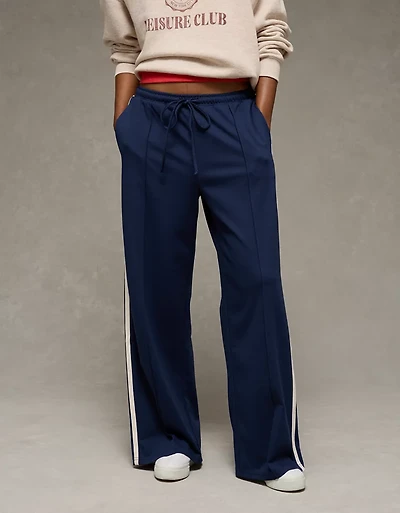 Pantalon d’entraînement à jambe large et taille haute extensible AE
