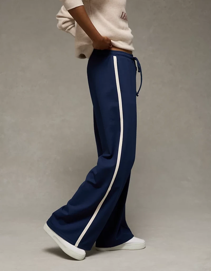 Pantalon d’entraînement à jambe large et taille haute extensible AE