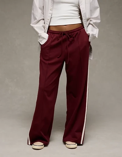 AE Stretch High-Waisted Wide-Leg Track Pant