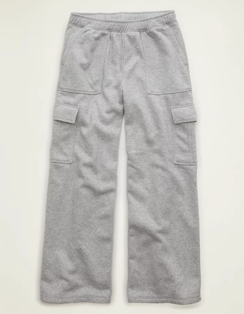 AE Everyday Luxe Cargo Wide-Leg Sweatpant