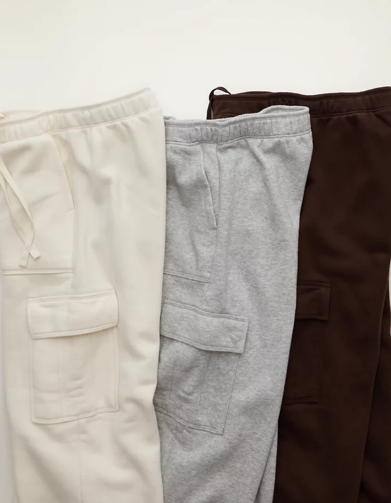Pantalon cargo en molleton à jambe large Luxe de tous les jours AE