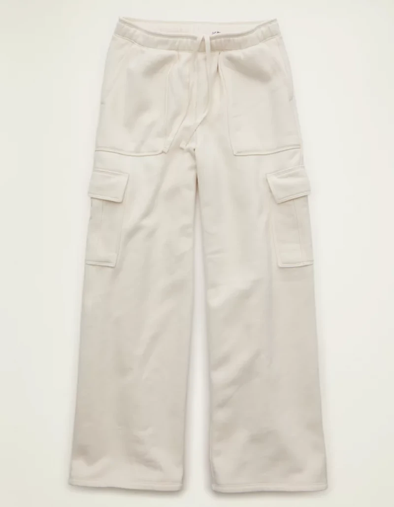 AE Everyday Luxe Cargo Wide-Leg Sweatpant