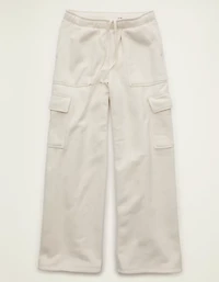 AE Everyday Luxe Cargo Wide-Leg Sweatpant