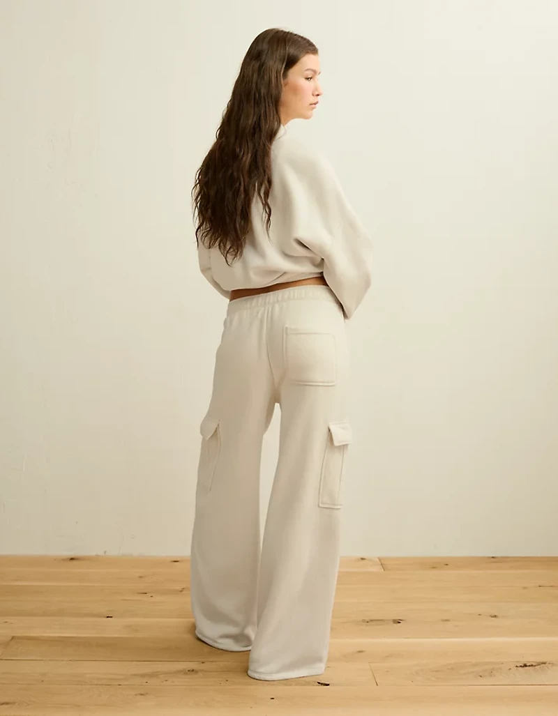 Pantalon cargo en molleton à jambe large Luxe de tous les jours AE