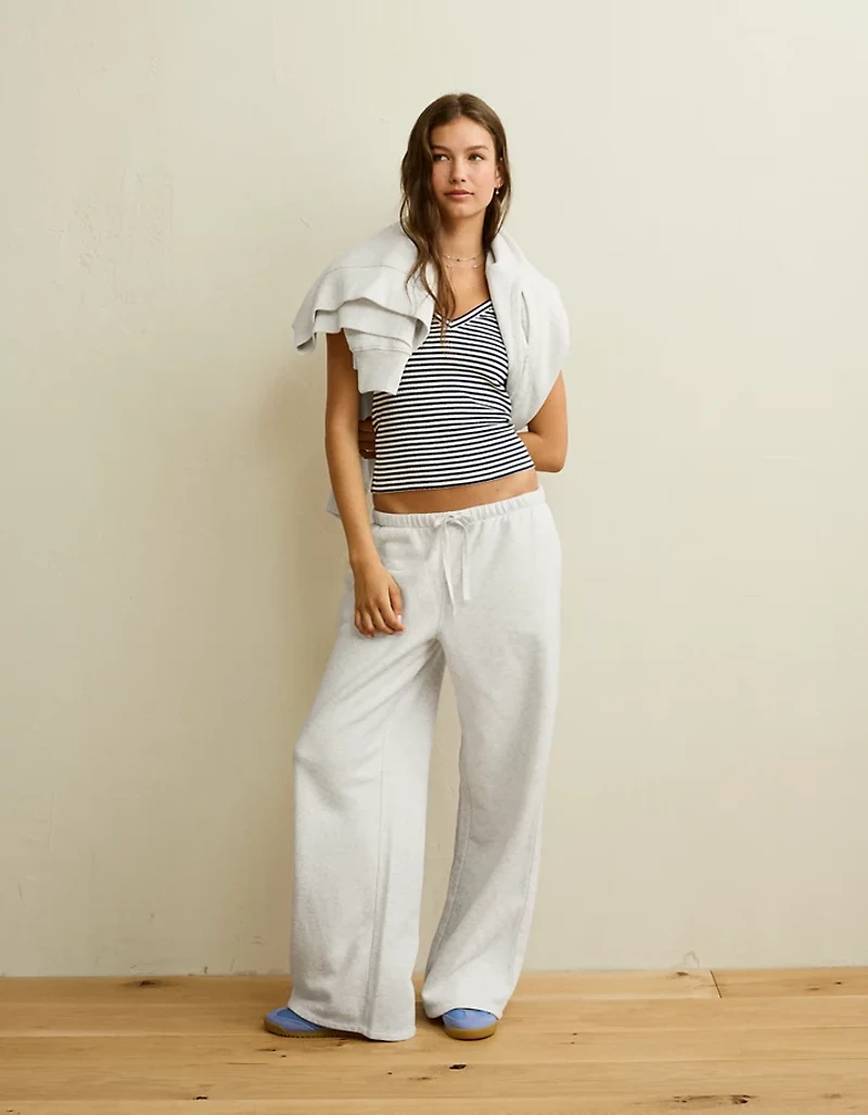 Pantalon droit en molleton Luxe de tous les jours AE