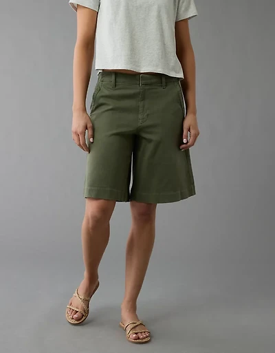 AE 11" Stretch High-Waisted Trouser Short