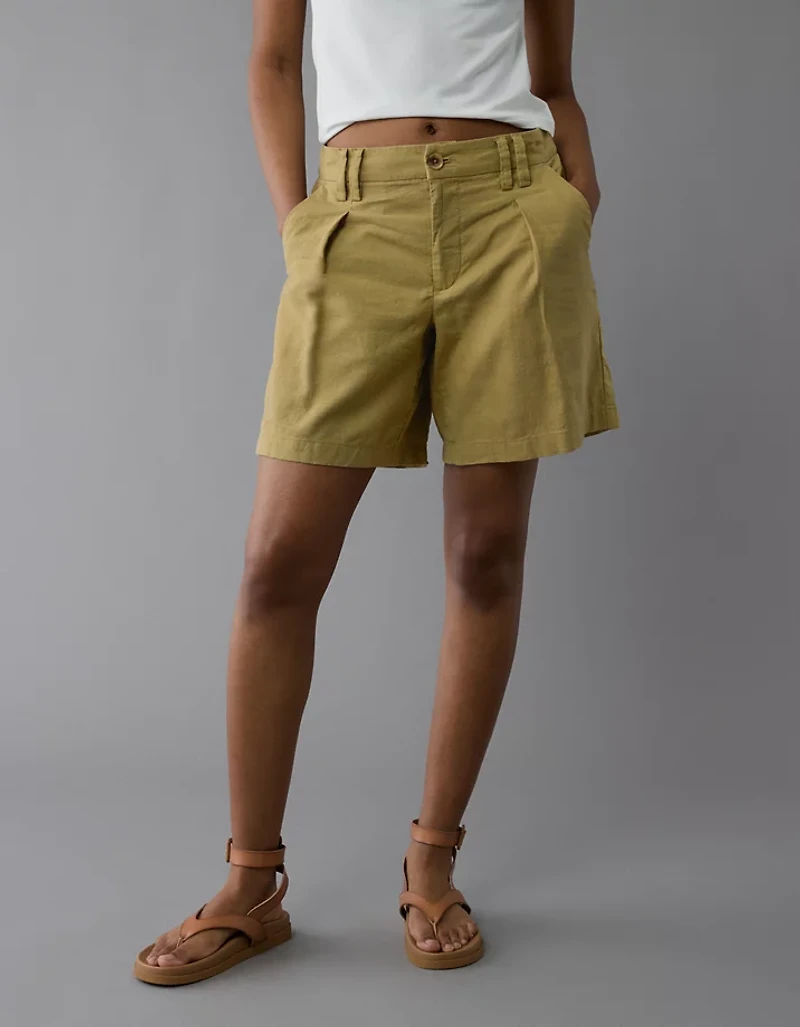 AE Stretch Linen-Blend 8" Trouser Short