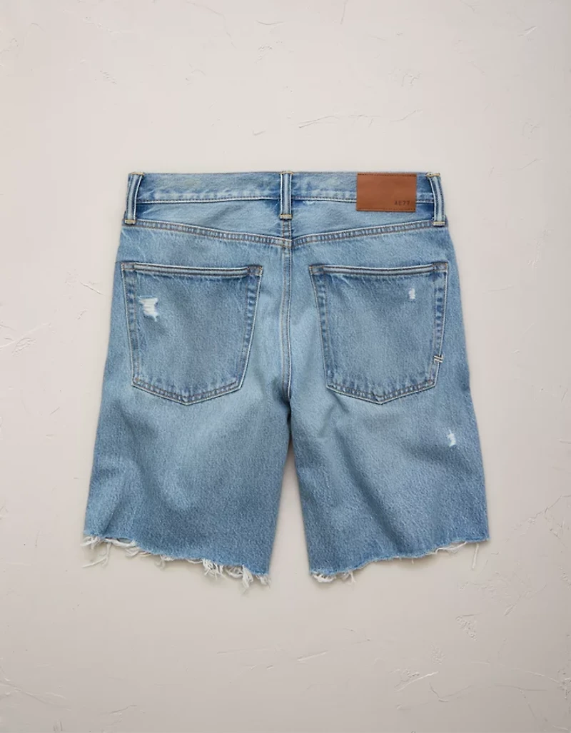 AE77 Premium Super High-Waisted Baggy Bermuda Denim Short