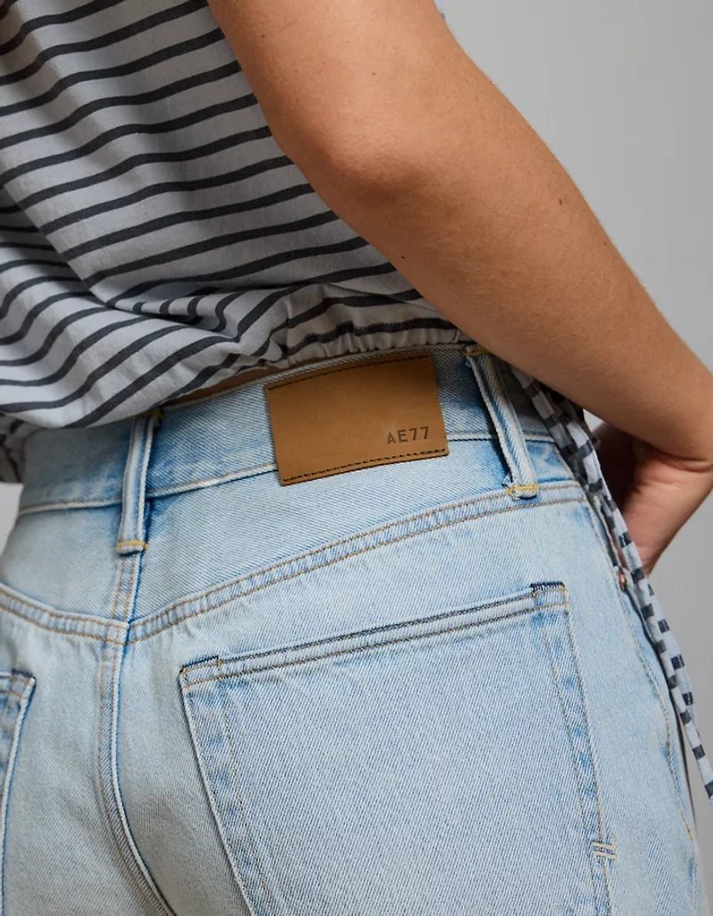Short en denim ample à taille basse de 5 po haut gamme AE77