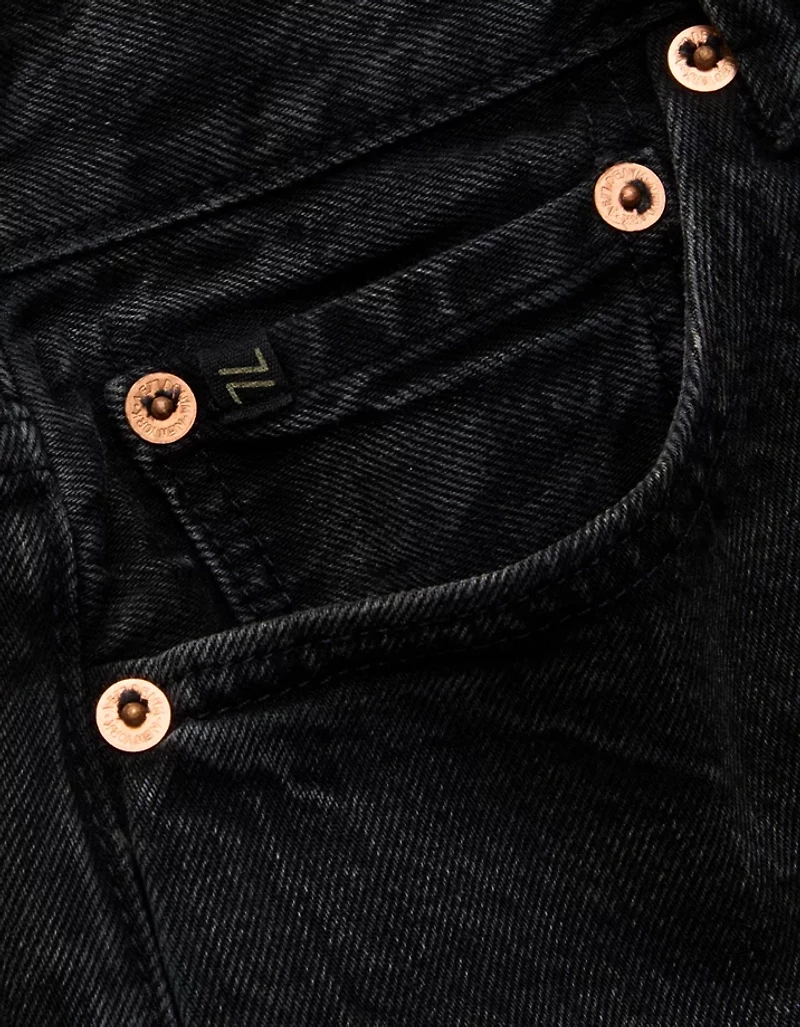 AE77 Premium Super High-Waisted Baggy Bermuda Denim Short