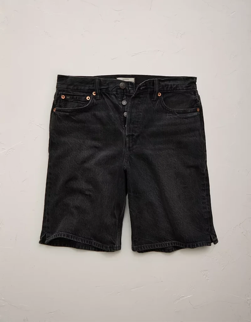 AE77 Premium Super High-Waisted Baggy Bermuda Denim Short