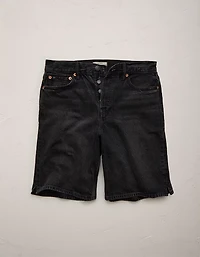 AE77 Premium Super High-Waisted Baggy Bermuda Denim Short