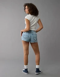 AE Stretch Curvy Ripped Denim Mom Short