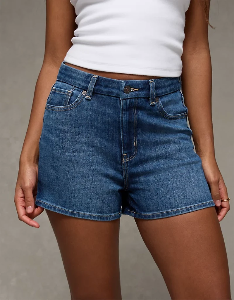 AE Stretch Super High-Waisted Curvy Mom Short