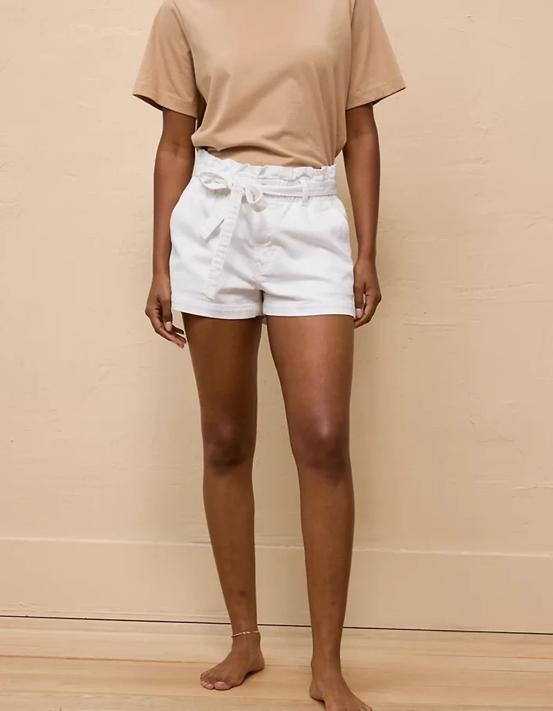 AE Stretch Paper Bag Denim Mom Short