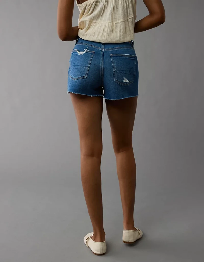 AE Strigid Ripped Denim Mom Short