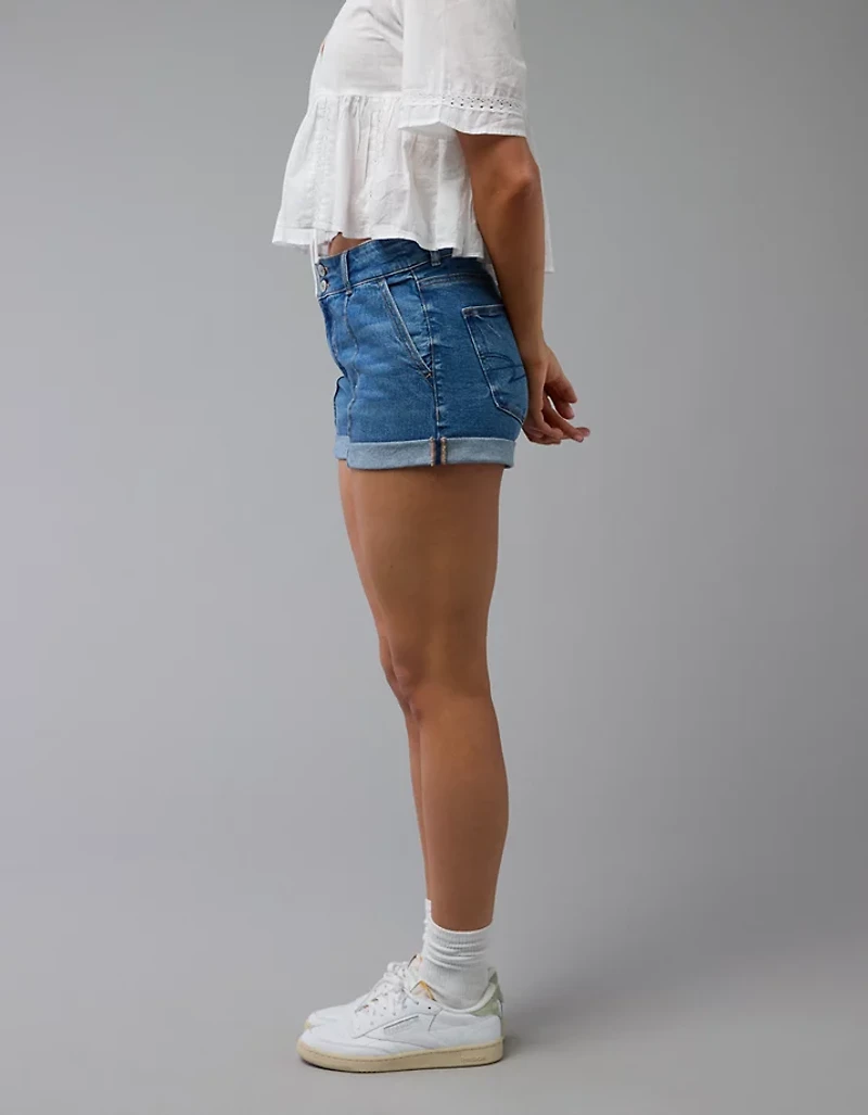 AE Strigid Denim Mom Short