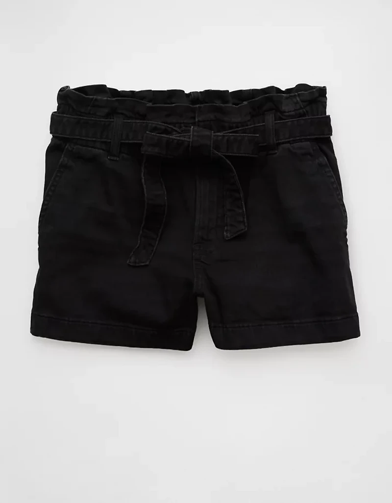 AE Stretch Paperbag Denim Mom Short