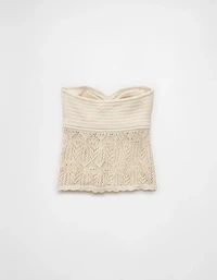 AE Cropped Crochet Tube Top
